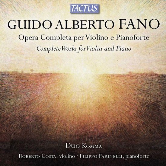 Complete Works for Violin & Piano - G.A. Fano - Musik - TACTUS - 8007194105513 - 11. oktober 2013