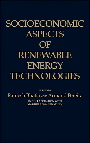 Cover for A Pereira · Socioeconomic Aspects of Renewable Energy Technologies (Hardcover Book) (1988)