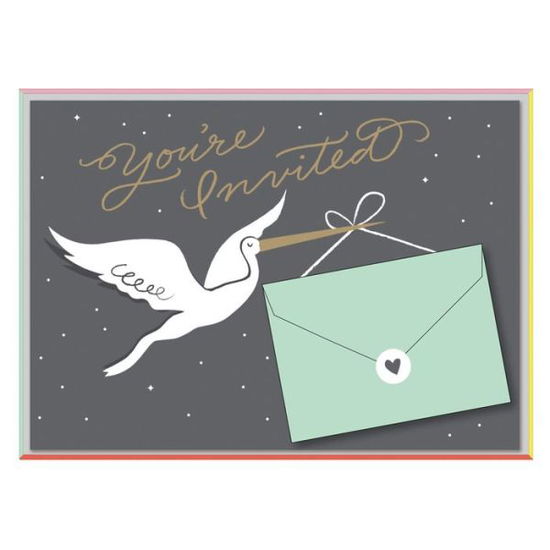 Cover for Galison · Cheree Berry Stork Stops Here Baby Shower Invite Notecards (Flashcards) (2017)