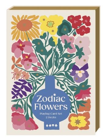 Cover for Galison · Zodiac Flowers Playing Card Set (Flashcards) (2024)