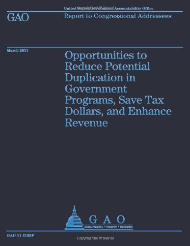 Cover for Government Accountability Office · Opportunities to Reduce Potential Duplication in Government Programs, Save Tax Dollars, and Enhance Revenue (Taschenbuch) (2013)