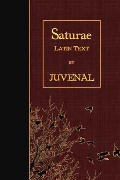 Cover for Juvenal · Saturae (Paperback Book) (2016)