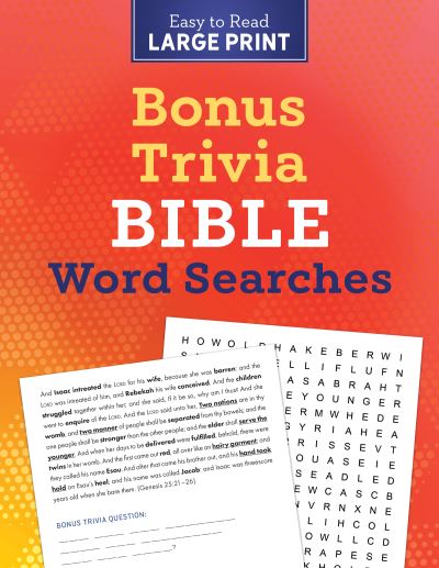 Cover for Compiled by Compiled by Barbour Staff · Bonus Trivia Bible Word Searches Large Print (Book) (2023)