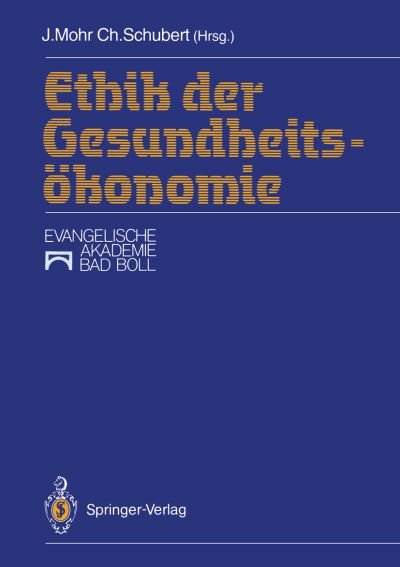Cover for Jurgen Mohr · Ethik Der Gesundheitsokonomie (Taschenbuch) (1992)