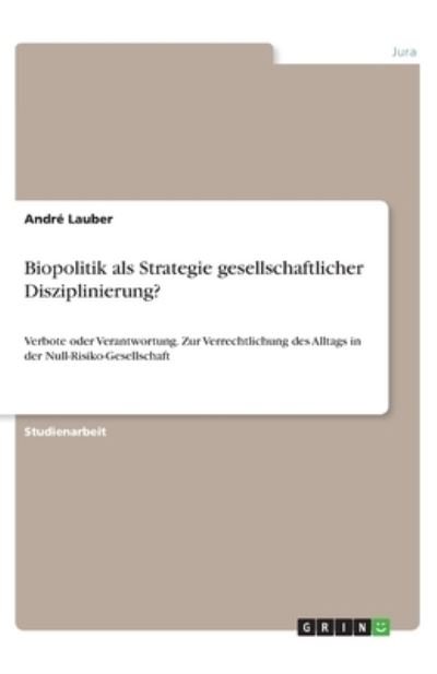 Cover for Lauber · Biopolitik als Strategie gesells (Bog)