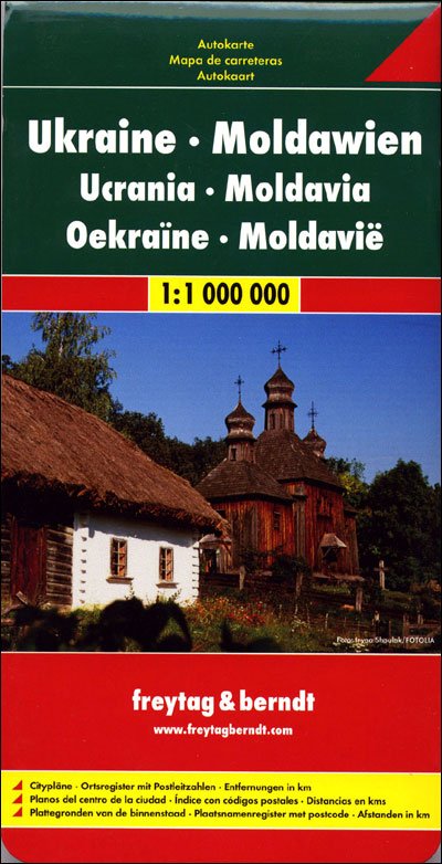 Ukraine - Moldova Road Map 1:1 000 000 (Map) - Freytag & Berndt - Livros - Freytag-Berndt - 9783707907513 - 27 de maio de 2024