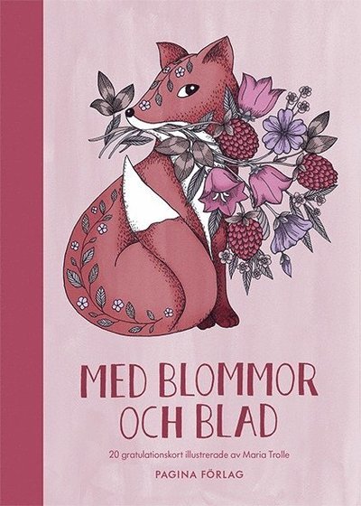 Cover for Maria Trolle · Med blommor och blad 20 gratulationskort (Indbundet Bog) (2016)