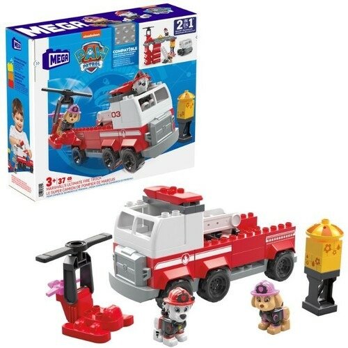 Cover for Mega Bloks · Mega Bloks Paw Patrol Junior Builders - Marshall Fire Truck (Legetøj) (2022)