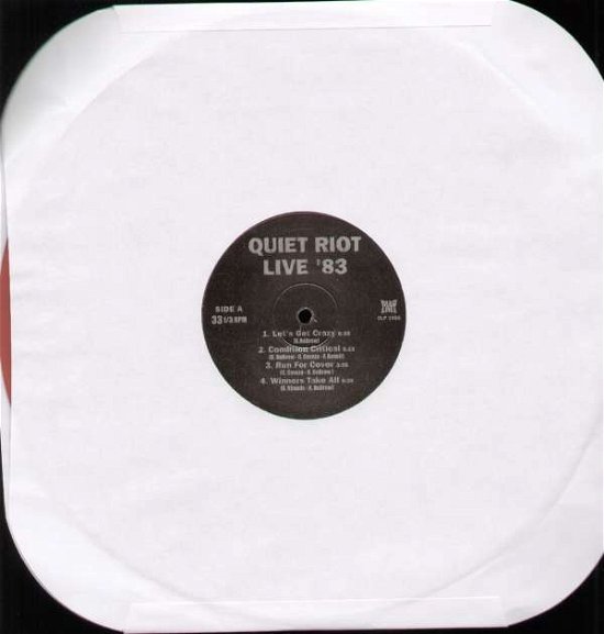 Cover for Quiet Riot · Live 1983 (LP) (2010)