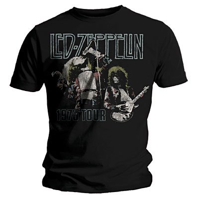 Cover for Led Zeppelin · Plant &amp; Page 75 Blac (T-shirt) [size XL] (2009)