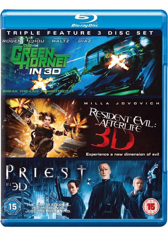 Cover for Sony Pictures Home Ent. · Green Hornet / Priest / Resident Evil: Afterlife: 3D (Blu-ray) [Box set] (2011)