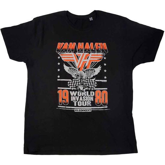 Van Halen Unisex T-Shirt: Invasion Tour '80 - Van Halen - Marchandise - ROCKOFF - 5056012021514 - 