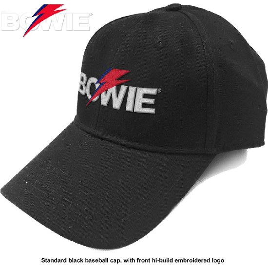 David Bowie Unisex Baseball Cap: Aladdin Sane Bolt Logo - David Bowie - Merchandise - Rockoff - 5056170668514 - 