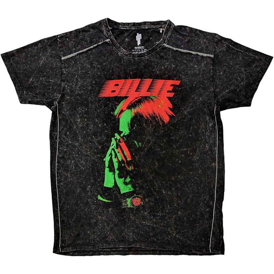 Billie Eilish Unisex T-Shirt: Hands Face (Wash Collection) - Billie Eilish - Koopwaar -  - 5056368643514 - 