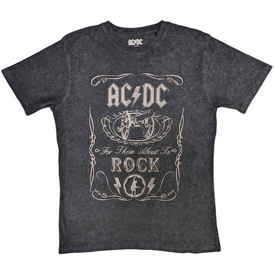 AC/DC Unisex T-Shirt: Cannon Swig (Wash Collection) - AC/DC - Koopwaar -  - 5056368669514 - 