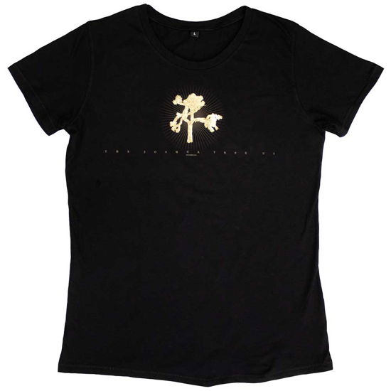 U2 Ladies Babydoll T-Shirt: Gold Tree Flock (Ex-Tour) - U2 - Marchandise -  - 5056561002514 - 
