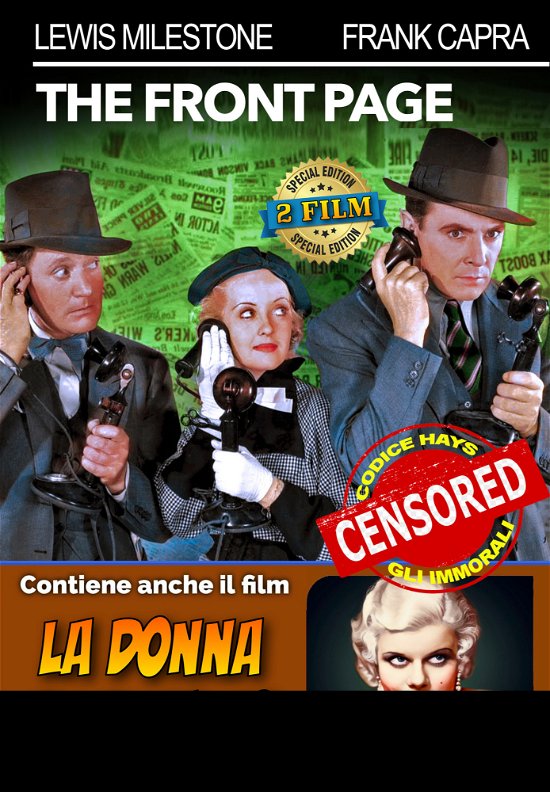 Cover for Front Page (The) / Donna Di Pl · Front Page (The) / Donna Di Platino (La) (DVD) (2022)