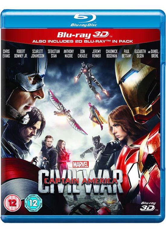 Cover for Captain America  Civil War · Captain America 3 - Civil War 3D + 2D (Blu-Ray) (2016)