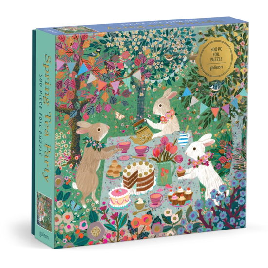 Cover for Galison · Spring Tea Party 500 Piece Foil Puzzle (SPILL) (2025)