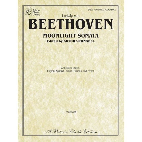 Cover for Warner Brothers · Ludwig van Beethoven Moonlight Sonata (Paperback Book) (1985)