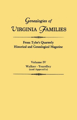Cover for Virginia · Genealogies of Virginia Families from Tyler's Quarterly Historical and (Paperback Bog) (2010)