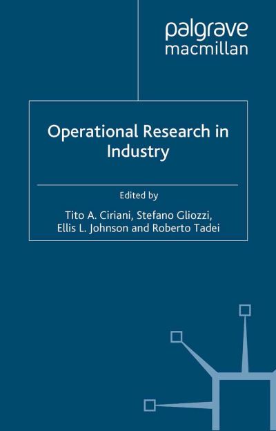 Cover for Tito Ciriani · Operational Research in Industry (Paperback Bog) [1st ed. 1999 edition] (1999)