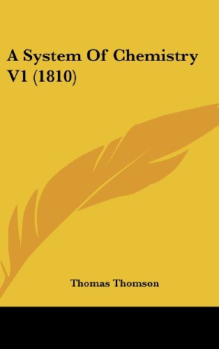 Cover for Thomas Thomson · A System of Chemistry V1 (1810) (Hardcover Book) (2008)