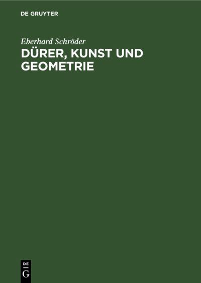 Cover for Eberhard Schröder · Dürer, Kunst und Geometrie (Buch) (1981)