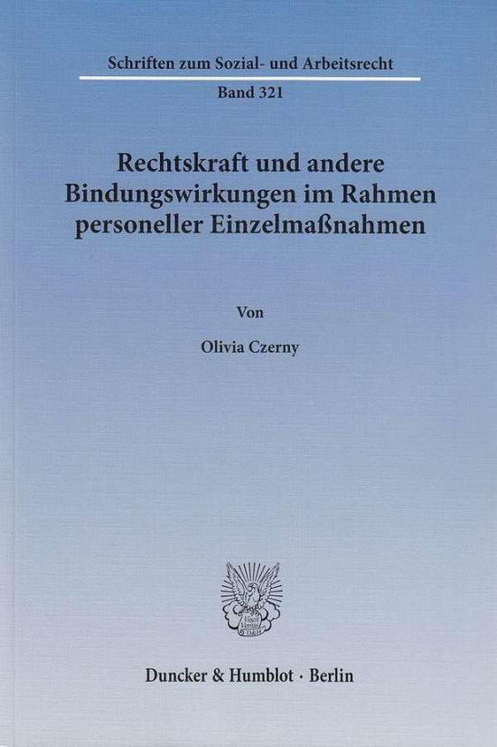 Cover for Czerny · Rechtskraft und andere Bindungsw (Book) (2014)