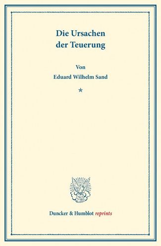 Cover for Sand · Die Ursachen der Teuerung. (Book) (2013)