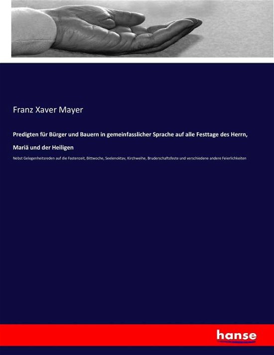 Cover for Mayer · Predigten für Bürger und Bauern i (Bog) (2017)