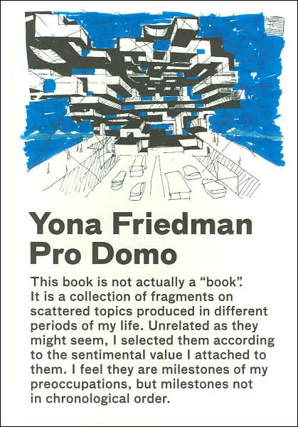 Cover for Yona Friedman · Pro Domo (Ingles) (Book) (2006)