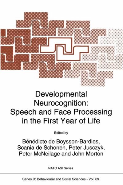 Cover for B De Boysson-bardies · Developmental Neurocognition: Speech and Face Processing in the First Year of Life - NATO Science Series D: (Taschenbuch) [Softcover reprint of hardcover 1st ed. 1993 edition] (2010)
