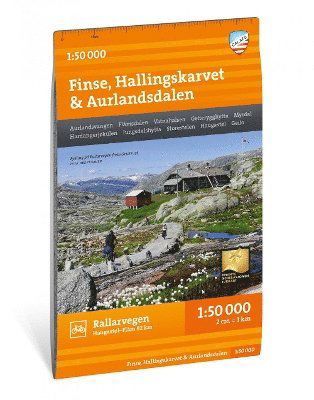 Cover for Finse, Hallingskarvet &amp; Aurlandsdalen - Mountain map detailed scale (Map) (2022)