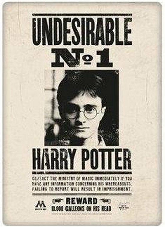 Harry Potter: Undesirable No. 1 Metal Magnet - Harry Potter: Half Moon Bay - Fanituote -  - 5055453477515 - 