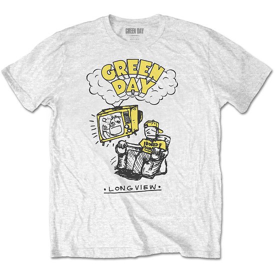 Green Day Unisex T-Shirt: Longview Doodle - Green Day - Merchandise -  - 5056170690515 - 