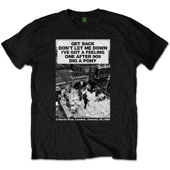 The Beatles Unisex T-Shirt: Rooftop Songs - The Beatles - Merchandise -  - 5056561005515 - 