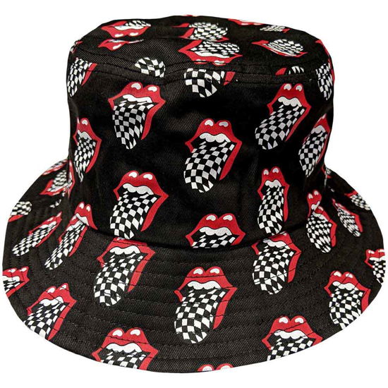 The Rolling Stones Unisex Bucket Hat: Checker Tongue Pattern (Large / X-Large) - The Rolling Stones - Fanituote -  - 5056561076515 - 