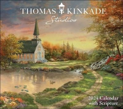Cover for Thomas Kinkade · Thomas Kinkade Studios 2024 Deluxe Wall Calendar with Scripture (Calendar) (2023)