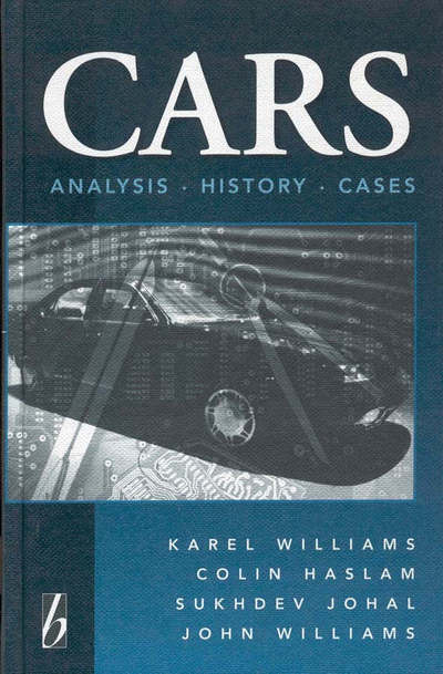 Cover for Karel Williams · Cars: Analysis, History, Cases (Paperback Book) (1994)