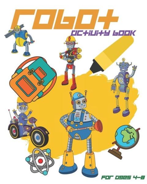 Cover for Nooga Publish · Robot Activity Book For Ages 4-8 (Pocketbok) (2019)