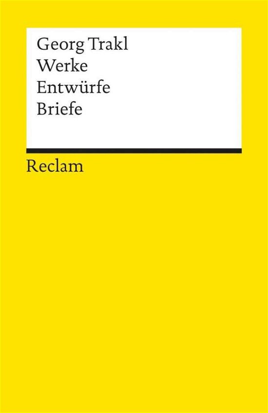 Cover for Georg Trakl · Reclam UB 08251 Trakl.Werke,Entwürfe (Book)
