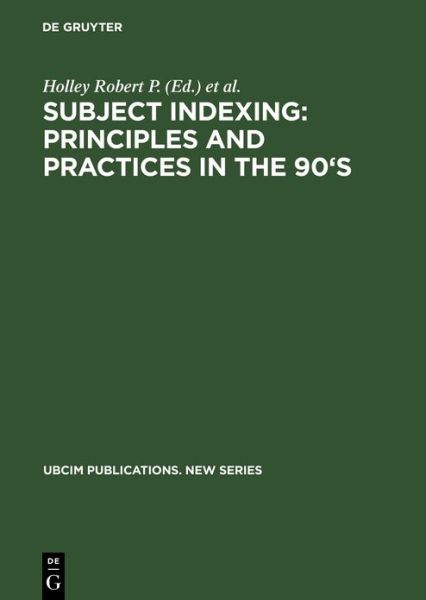 Cover for Subject Indexing: Principles and Practices in the 90's (Hardcover Book) (1995)