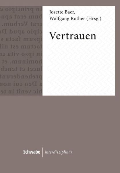 Cover for Josette Baer · Vertrauen (Hardcover Book) (2015)