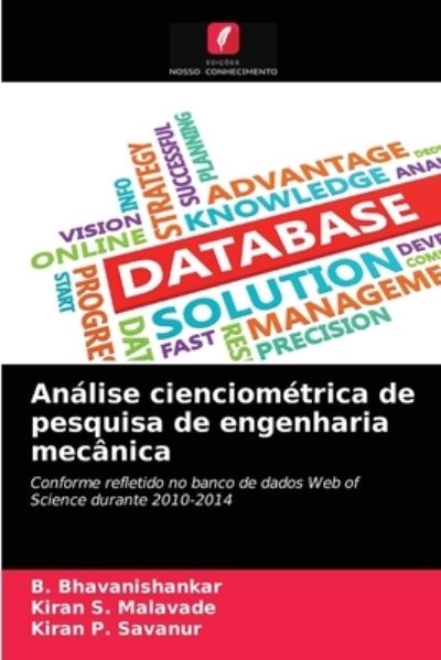 Cover for B Bhavanishankar · Analise cienciometrica de pesquisa de engenharia mecanica (Paperback Book) (2021)