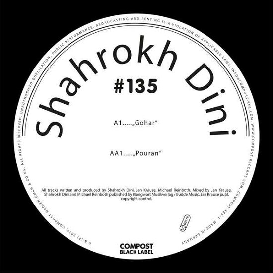 Cover for Shahrokh Dini · Compost Black Label 135 (LP) (2016)