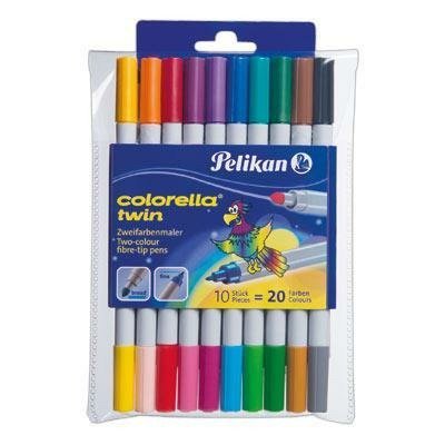 10 Pelikan Colorella Twin Filzstifte farbsortiert - Pelikan - Gadżety - Pelikan - 4012700949516 - 