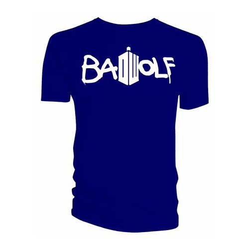 Cover for Doctor Who · Doctor Who Unisex Tee: Bad Wolf (Small Only) (CLOTHES) [Blue - Unisex edition]