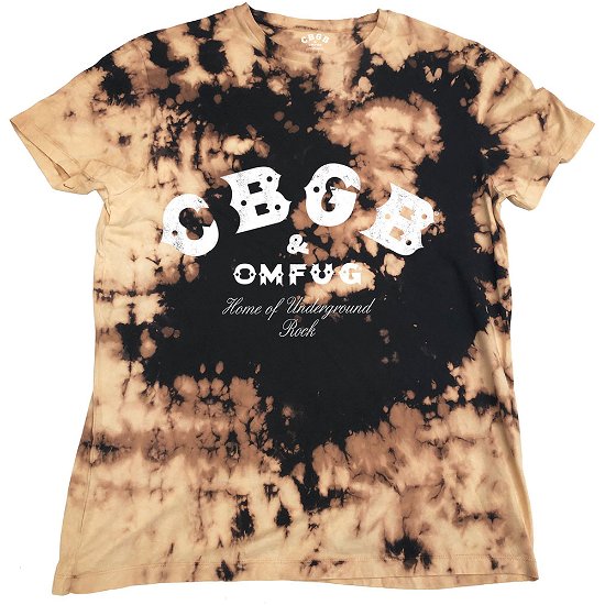 Cover for Cbgb · CBGB Unisex T-Shirt: Classic Logo (Wash Collection) (T-shirt) [size S] [Brown, Black - Unisex edition]