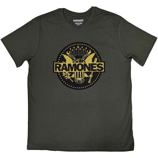 Ramones Unisex T-Shirt: Gold Seal - Ramones - Merchandise -  - 5056737216516 - 